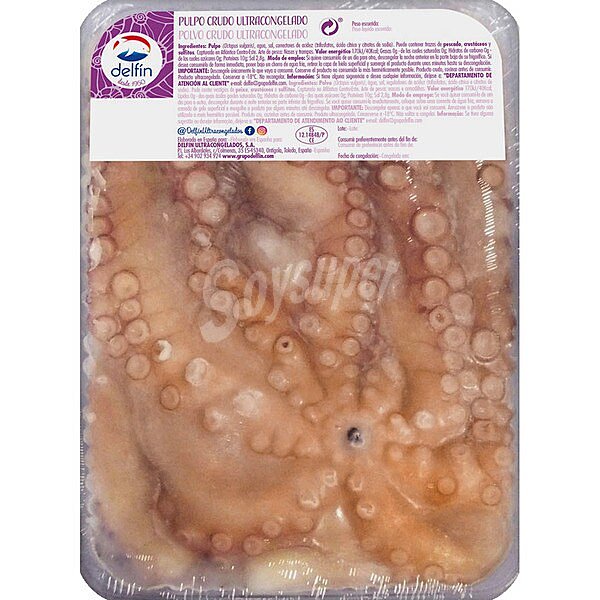 Pulpo entero crudo