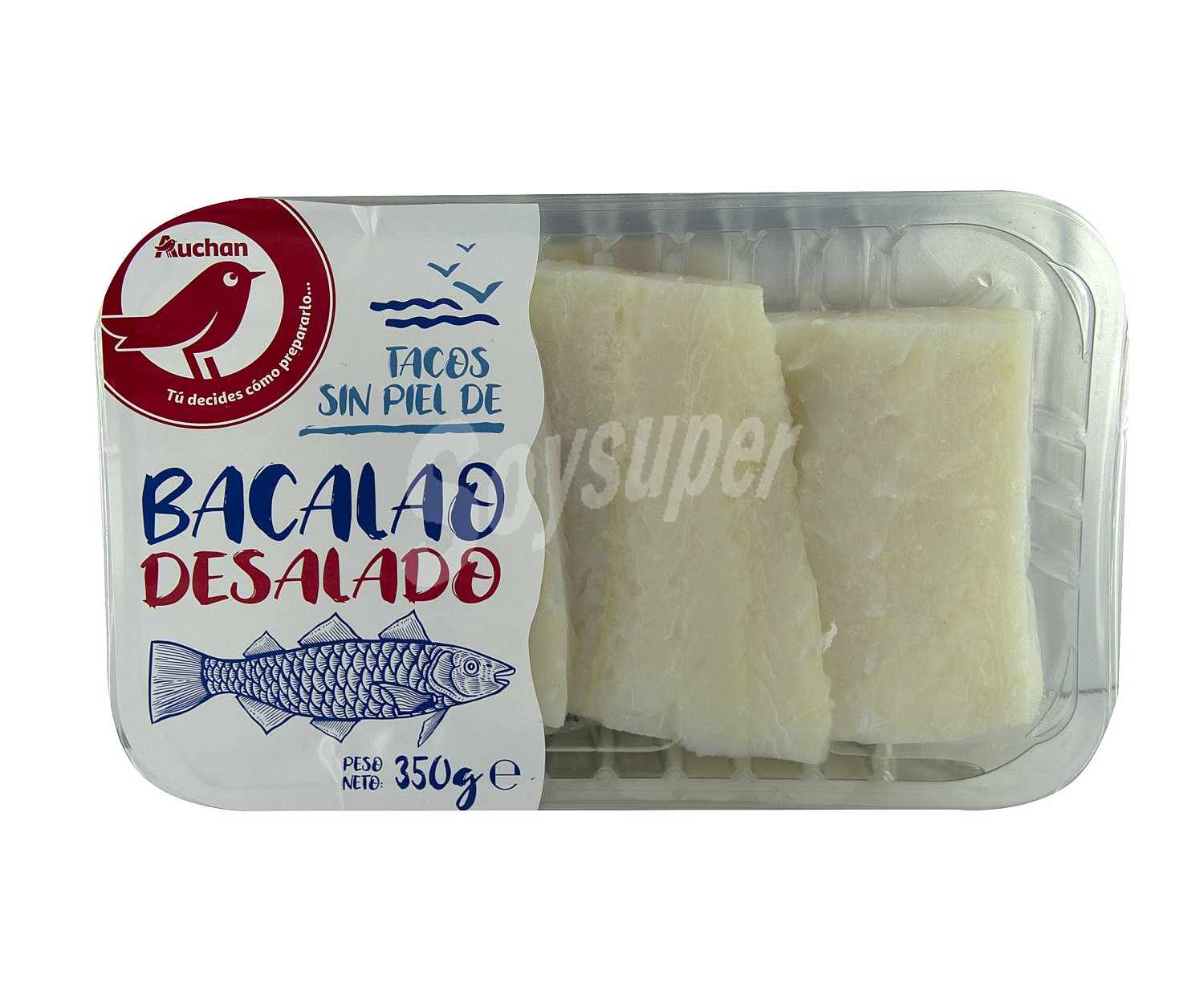 Producto alcampo Bacalao desalado sin piel en tacos, producto alcampo