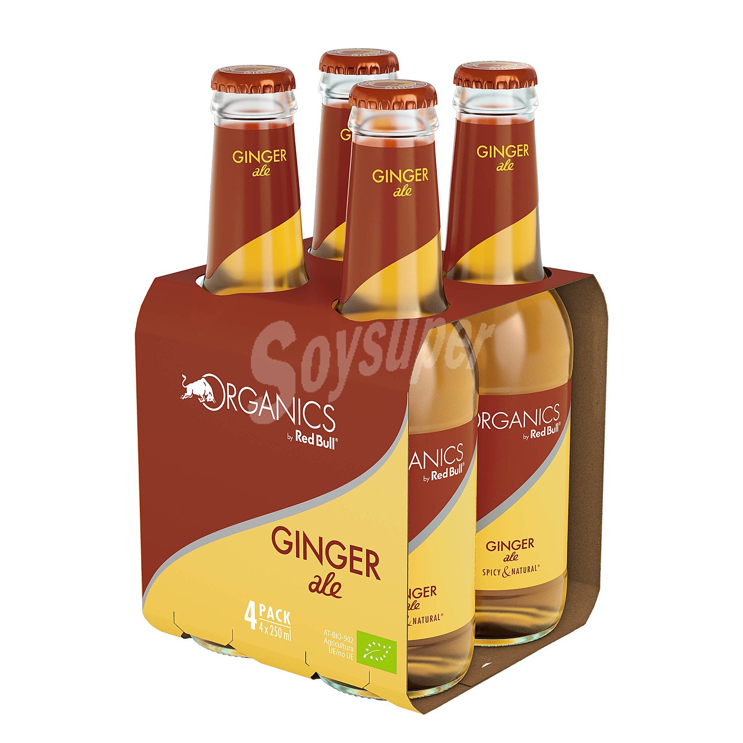 Refresco ginger ale pack 4 botellas 25 cl