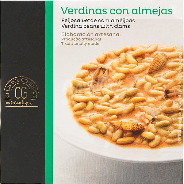 Verdinas con almejas elaboración artesanal