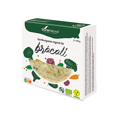 Soria natural Hamburguesa vegetal de brócoli ecológica soria natural