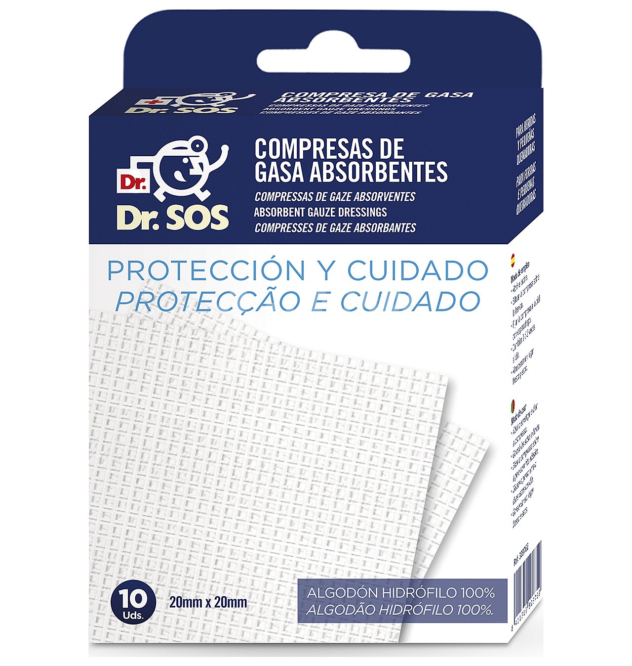 Compresas de gasa absorbentes esterilizadas