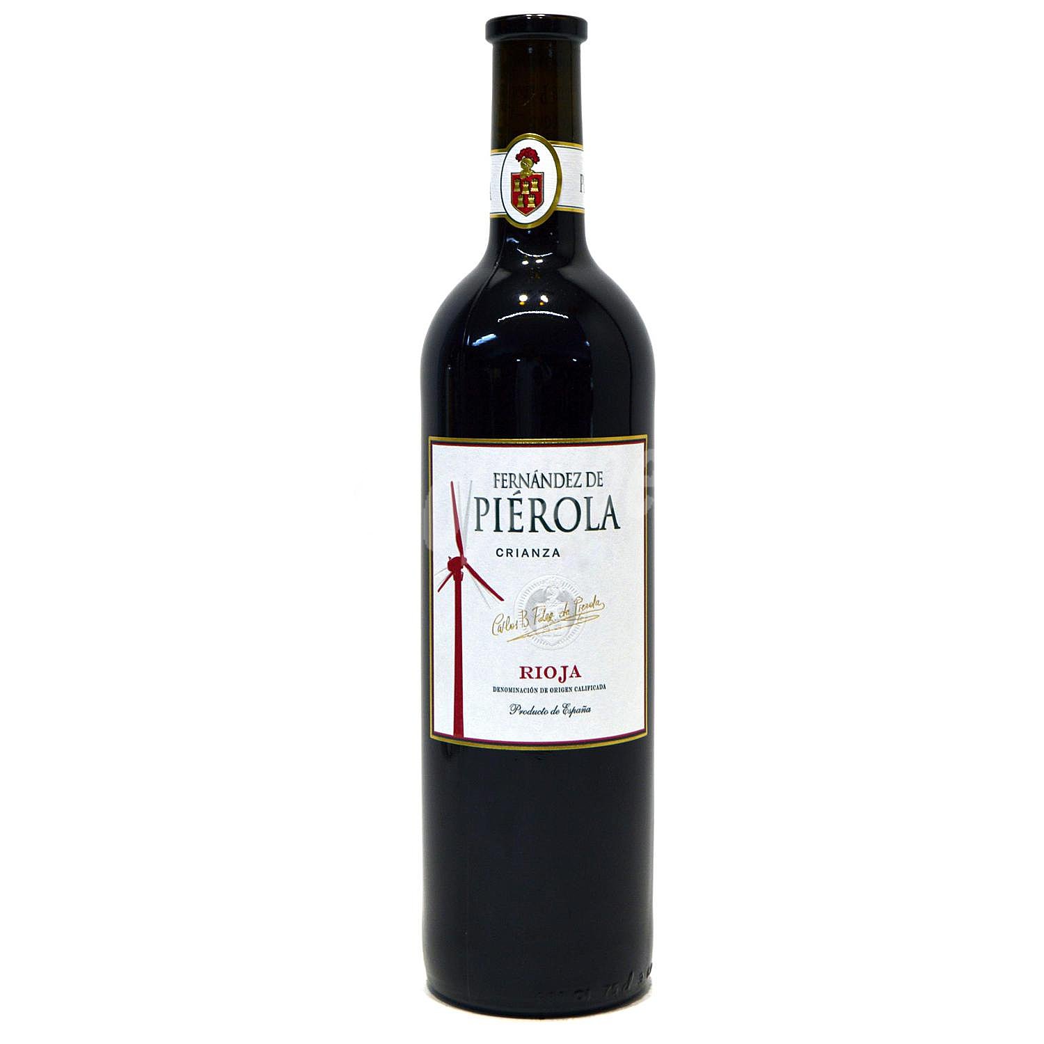 Vino tinto crianza con denominación de origen calificada Rioja