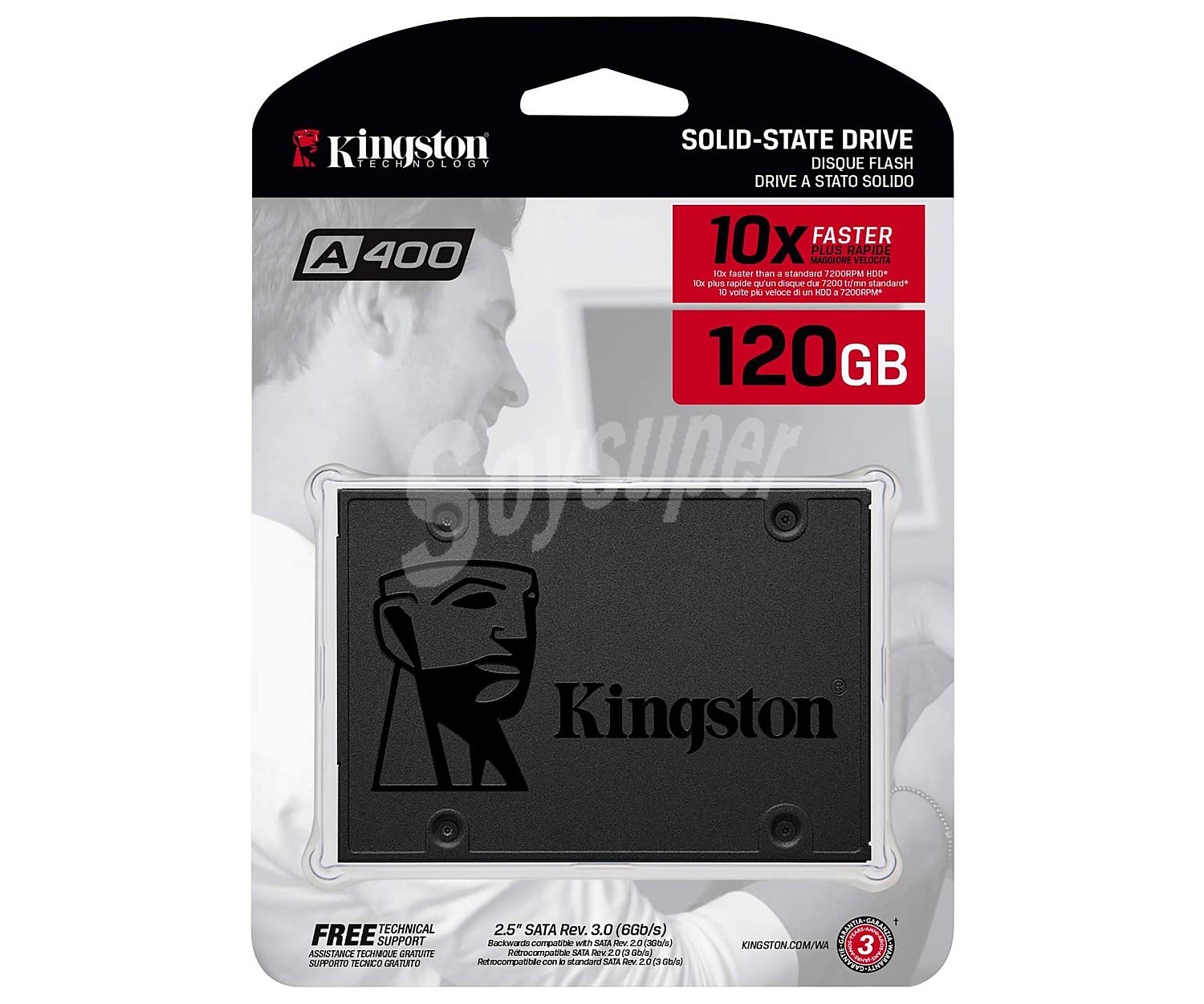 Unidad estado solido 120GB,