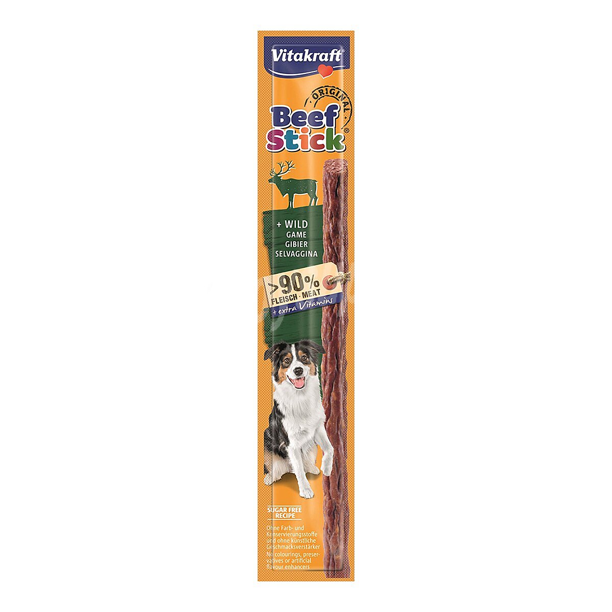 Beef Stick snack en stick para perros con carne de caza