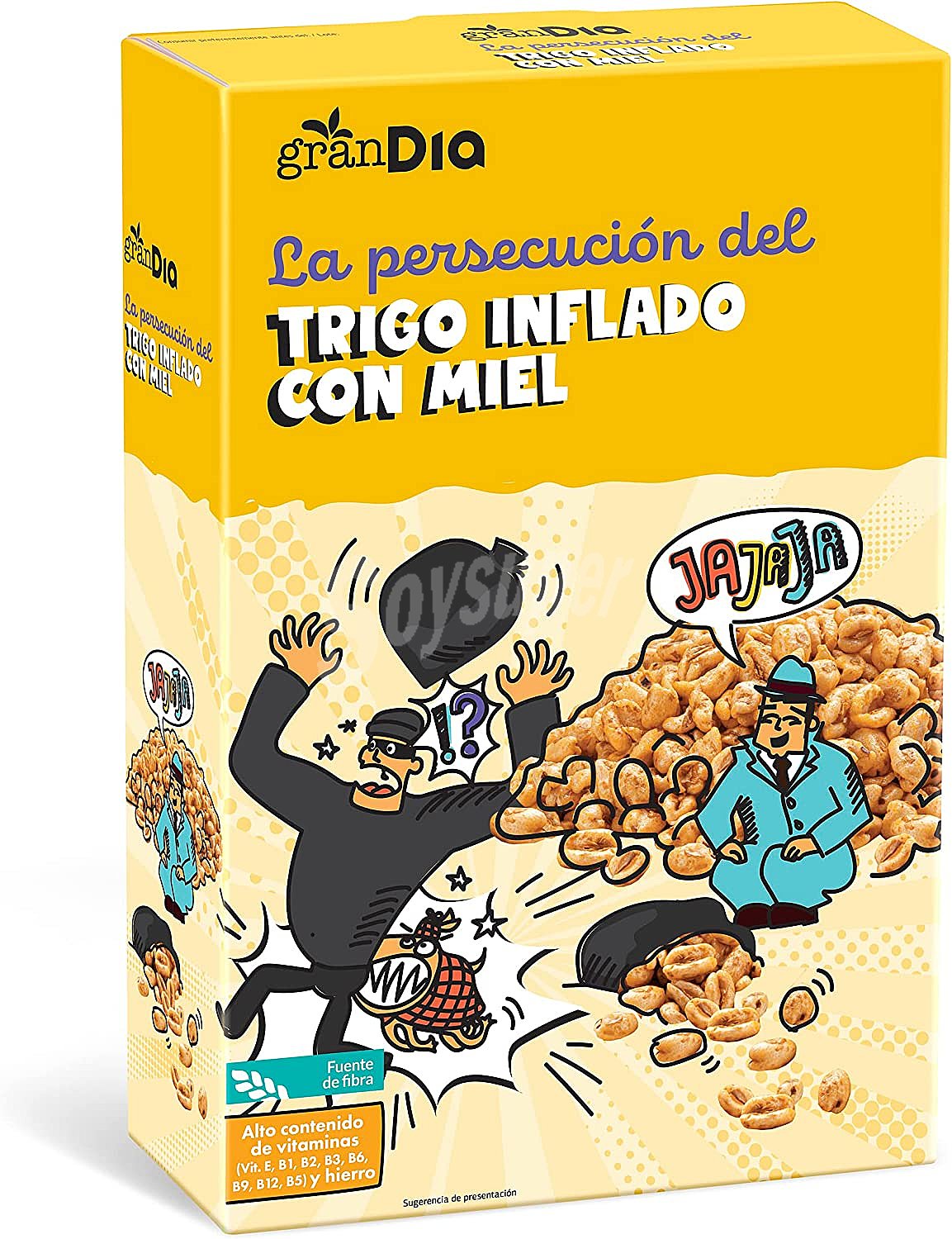 Cereales de trigo inflado con miel Gran Dia