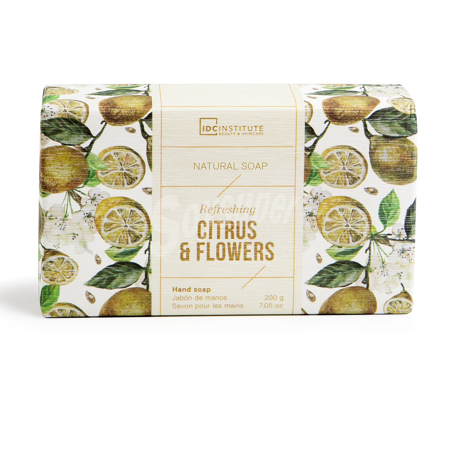 Jabón de manos limón y flores pastilla 200 gr