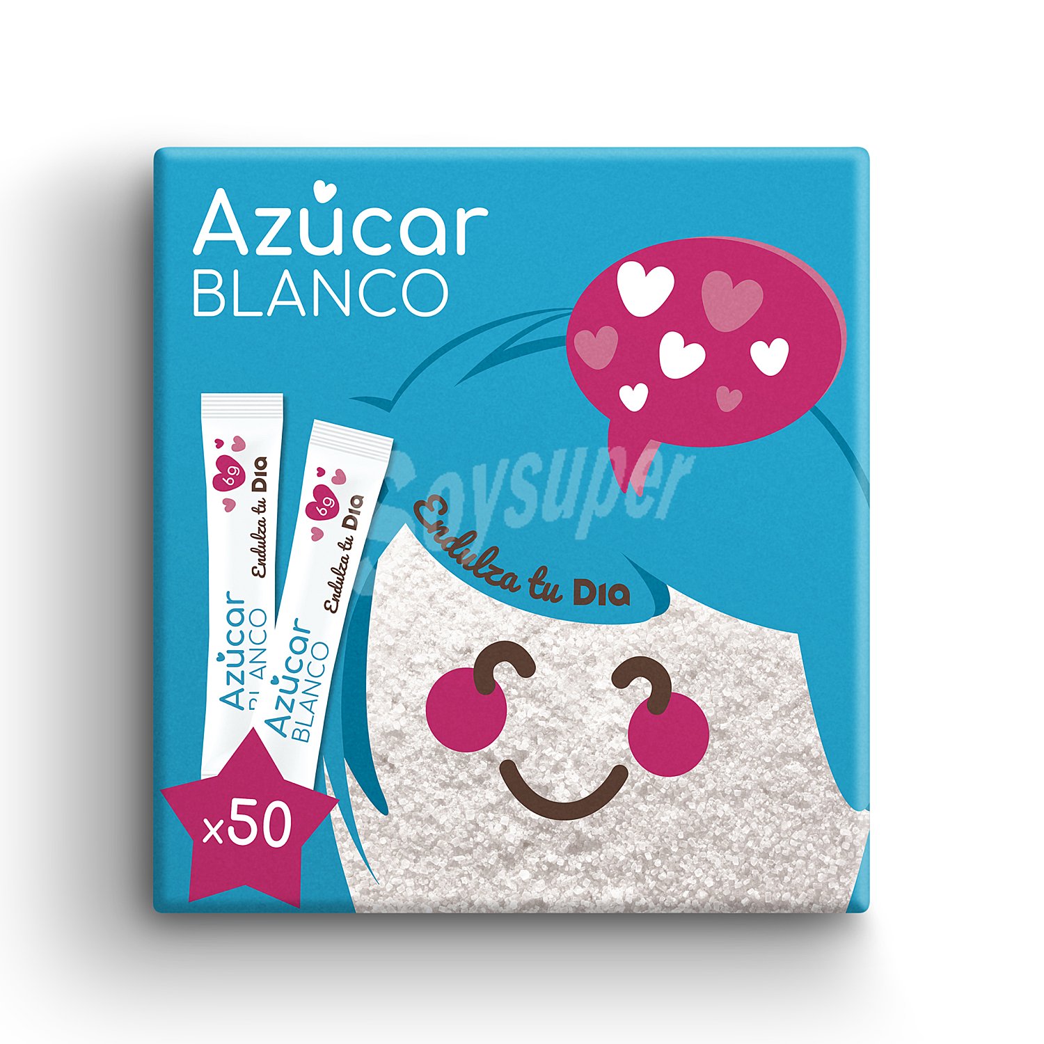 Azúcar blanco en sobres Dia