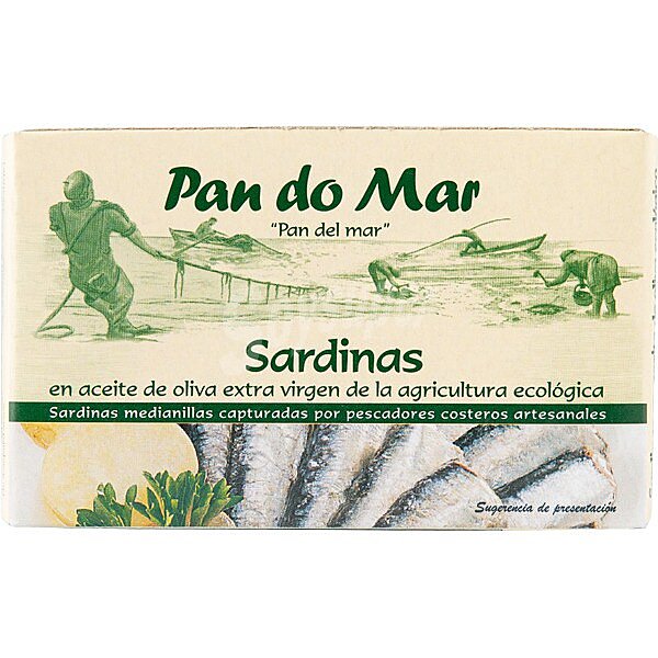 Sardinas en aceite de oliva extra virgen de agricultura ecológica