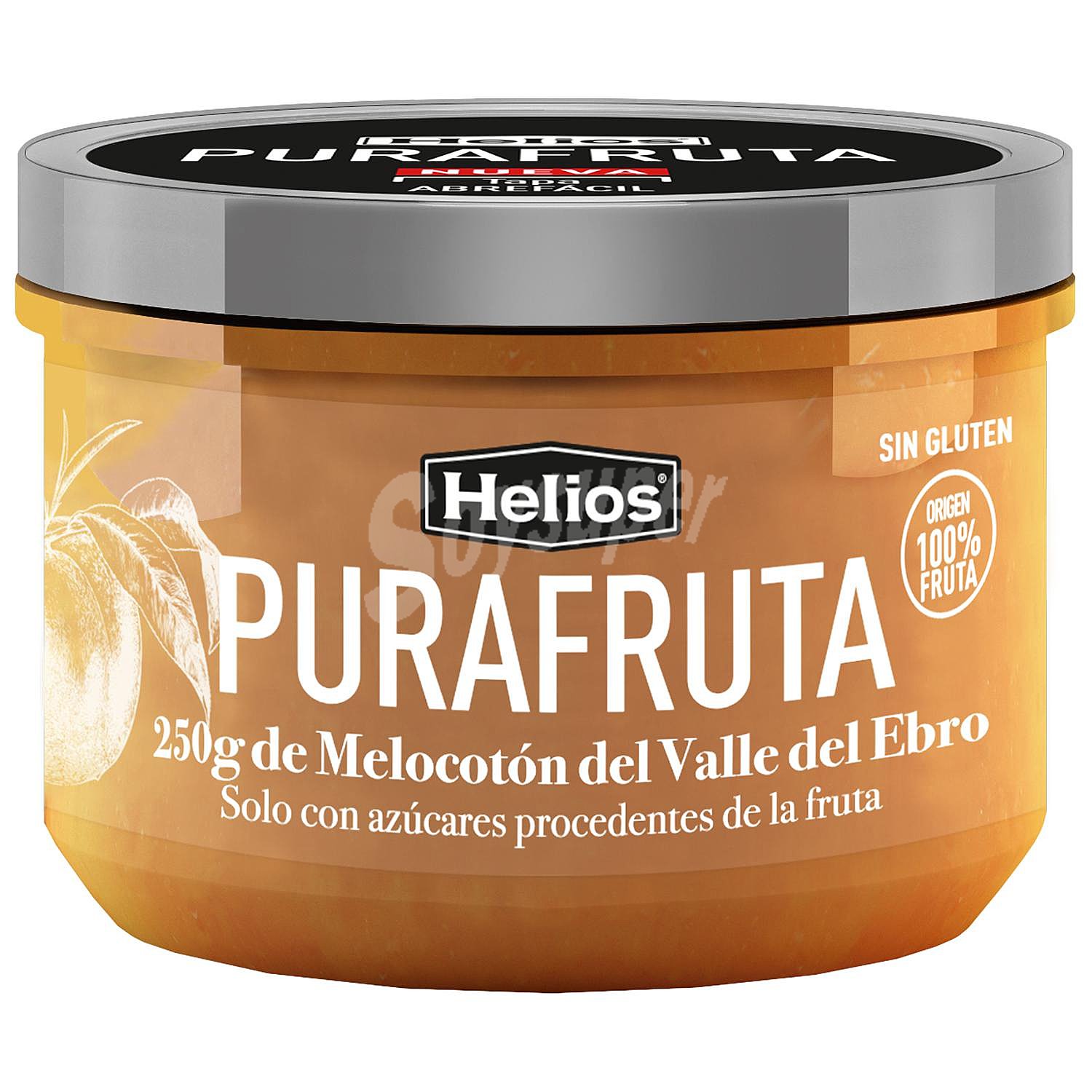 Fruta para untar de melocotón Pura Fruta Helios sin gluten