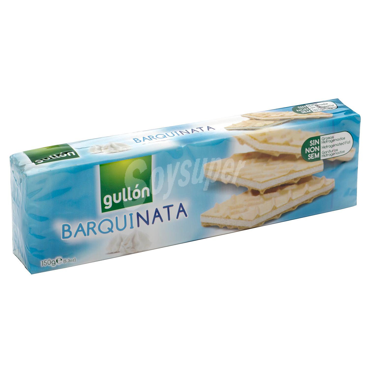 Galletas barquillo con crema de nata