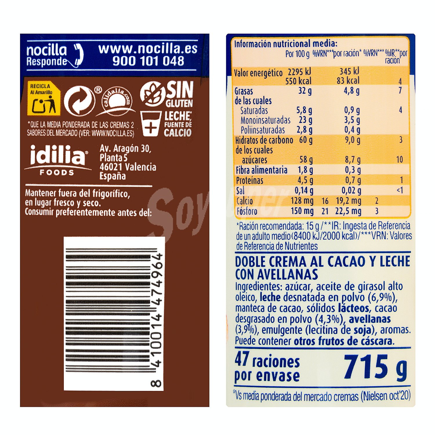 Crema de cacao 2 sabores