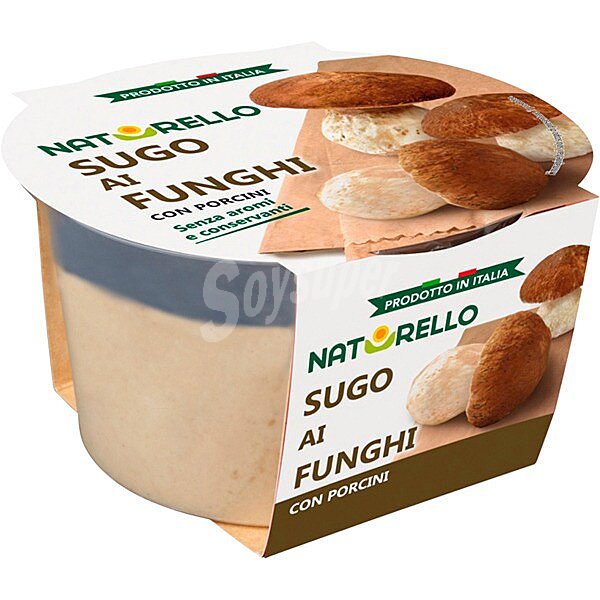 Salsa fresca sugo al funghi para pasta