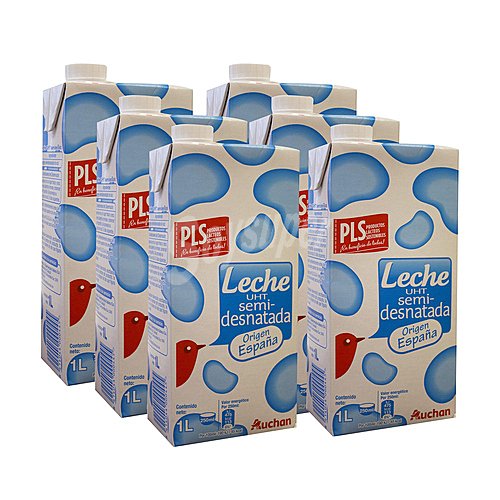 Producto alcampo Leche semidesnatada de vaca producto alcampo