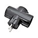 Adaptador triple schuko 16a. 3500w negro, eurobric