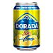 Cerveza Dorada sin alcohol con limón