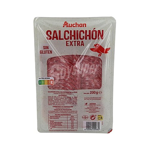 Producto alcampo Salchichón extra elaborado sin gluten y cortado en finas lonchas producto alcampo