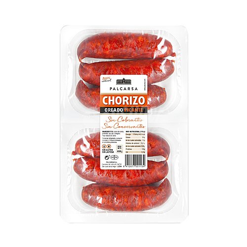 Palcarsa Chorizo oreado picante, elaborado sin conservantes ni colorantes palcarsa