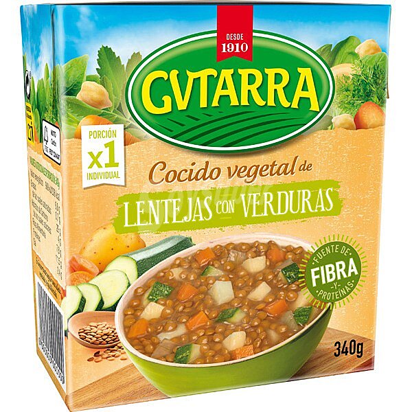 Cocido Vegetal lentejas con verduras