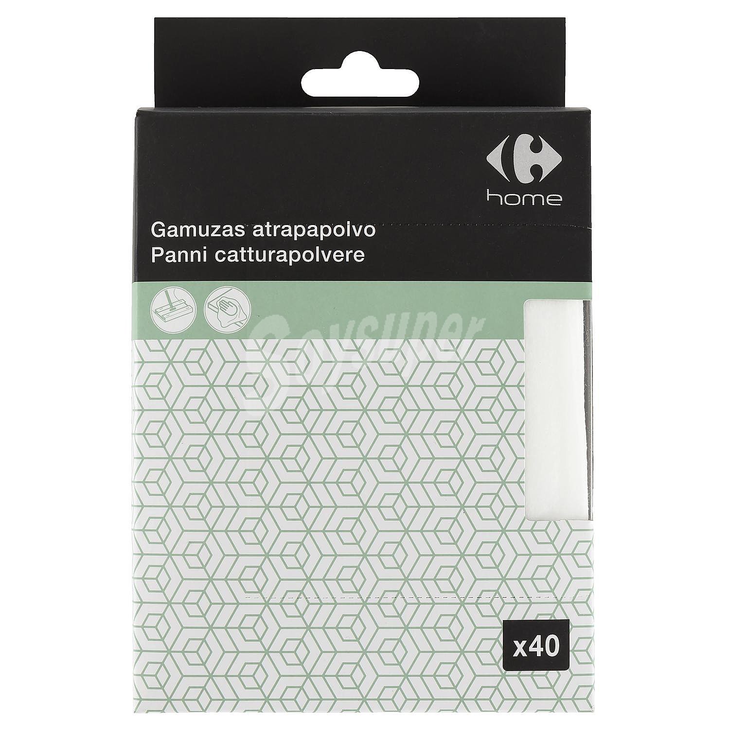 Set de 40 Gamuzas Atrapapolvo Desechables carrefour 5,5x11,5x18 cm