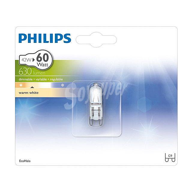 Bombilla Halógena Philips Ecohalo MV Caps 42W G9