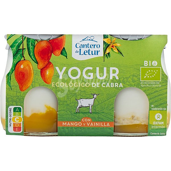 Yogur de cabra con mango y vainilla ecológico