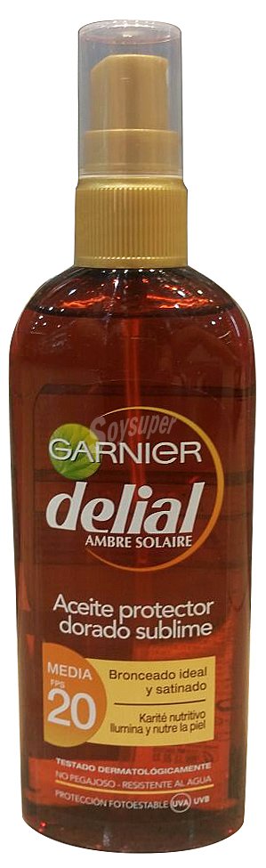 Ambre solaire aceite solar protector dorado sublime spf