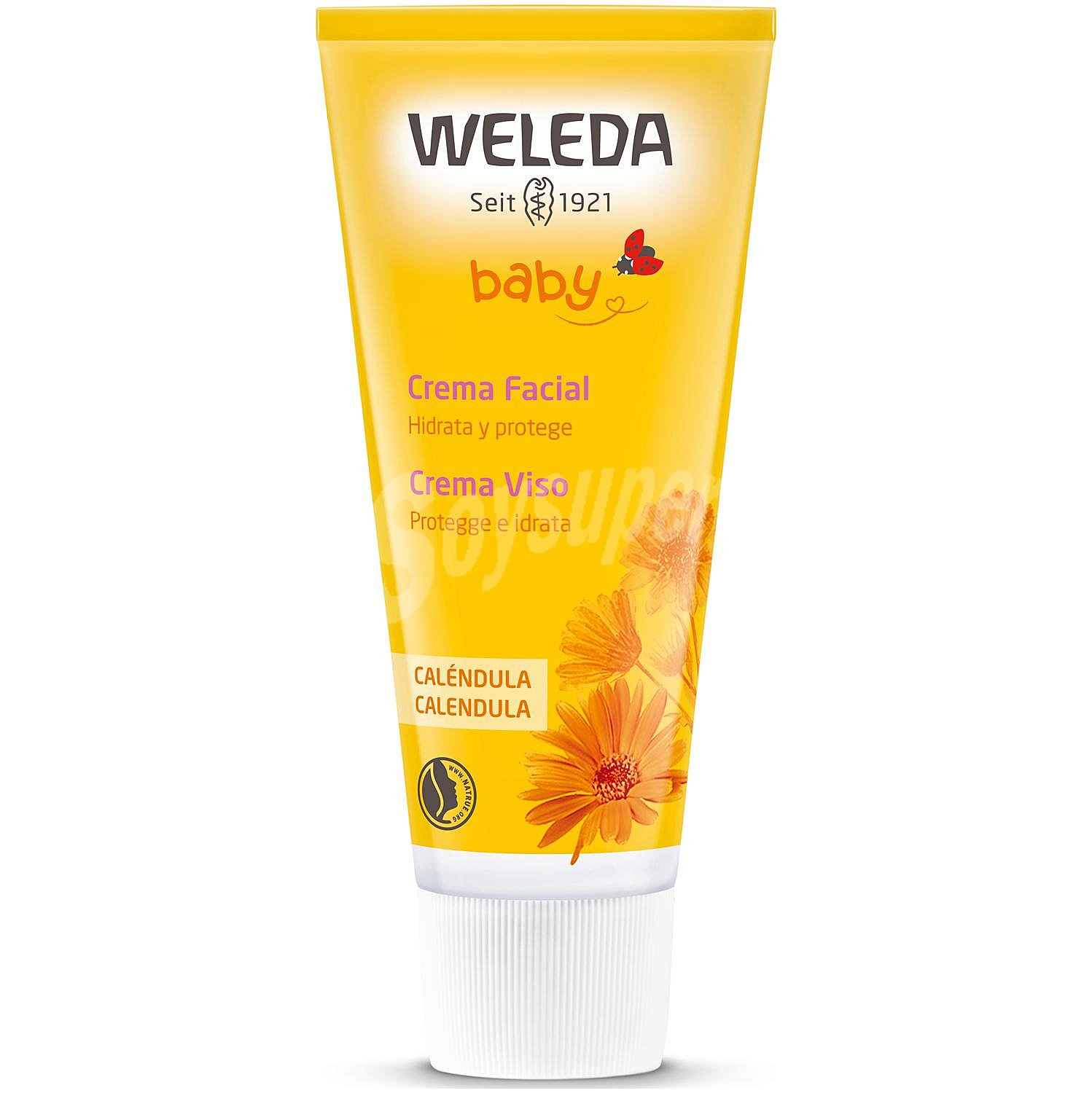 Baby crema facial de Caléndula que protege e hidrata cara, manos y cuerpo del bebé