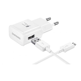 Cargador USB + cable USB a tipo-c samsung, 2A, longitud 1m