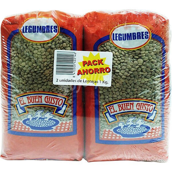 Lenteja castellana pack ahorro 2 paquetes 1 kg