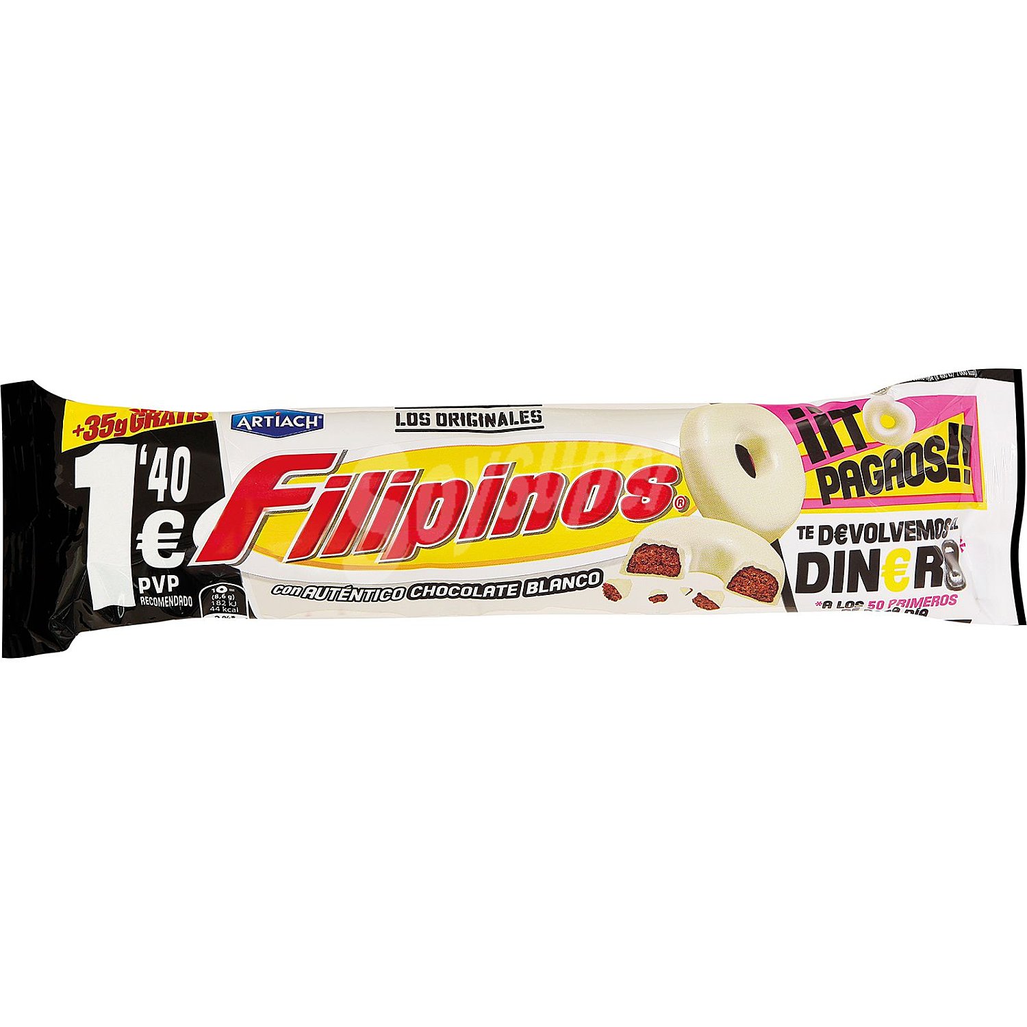 Galletas bañadas con chocolate blanco Filipinos Artiach