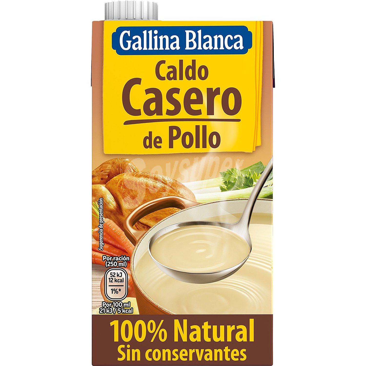 Caldo casero de pollo