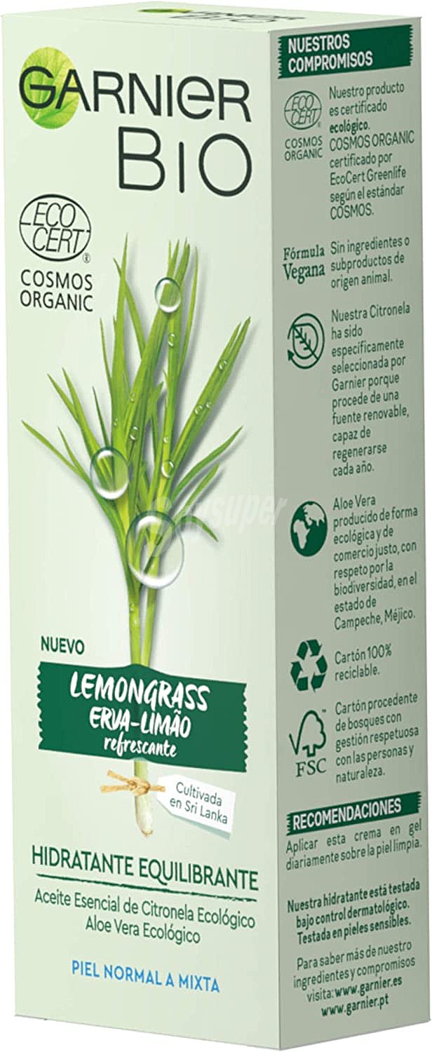 Crema facial hidratante equilibrante lemongrass Garnier