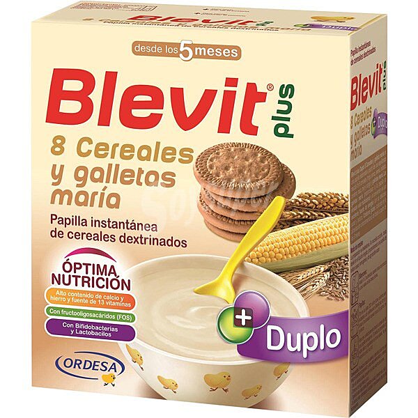 Blevit Plus Papilla 8 Cereales con Miel y Galleta