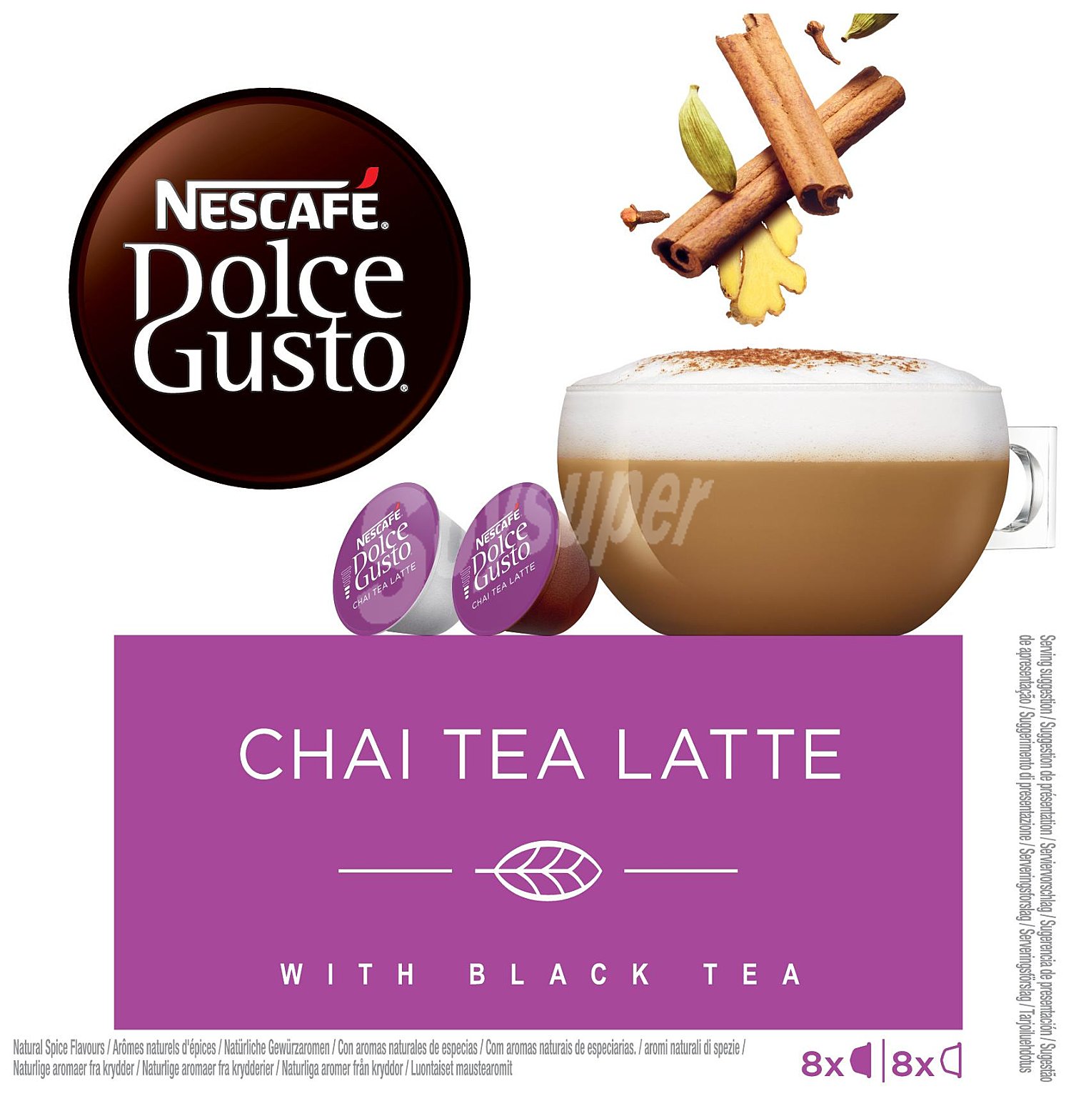 Tea Chai en cápsulas Nescafe Dolce Gusto sin gluten