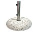 Base redonda de hormigón para sombrilla de jardín + tubo de metal para parasol, ikunik