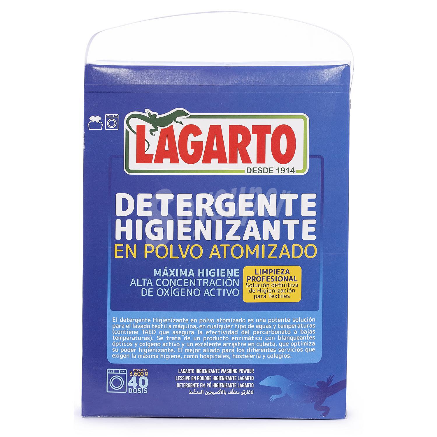 Detergente en polvo higienizante