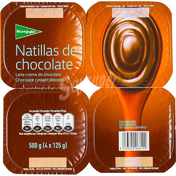 natillas de chocolate