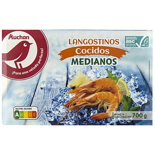 Producto alcampo Langostinos blancos medianos 35/45, cocidos y ultracongelados producto alcampo (p.n)