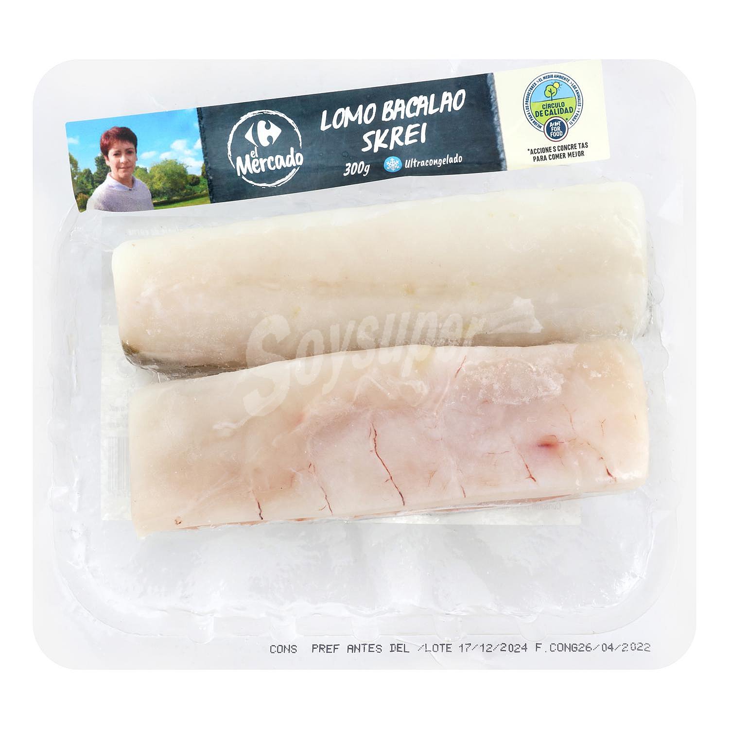 Lomos de Bacalao congelado Carrefour El Mercado