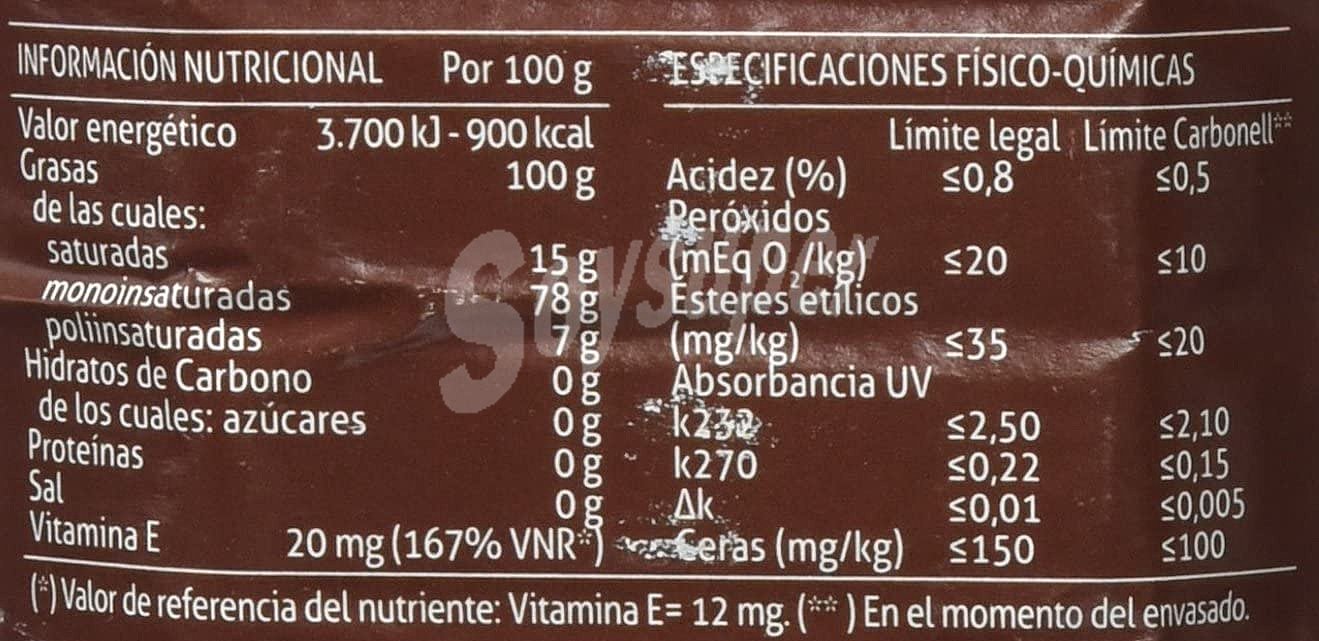 Aceite de oliva virgen extra 100% Arbequina