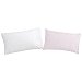 Fundas de almohada 100% algodón, color blanco y rosa, 120x60cm. pispas