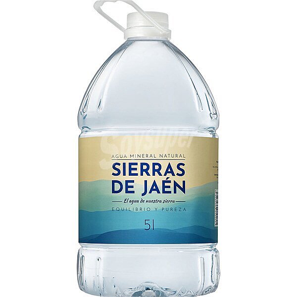 Agua mineral natural sin gas