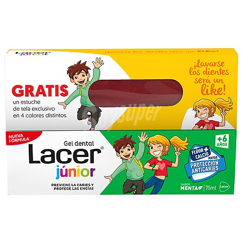 Gel dental de menta junior