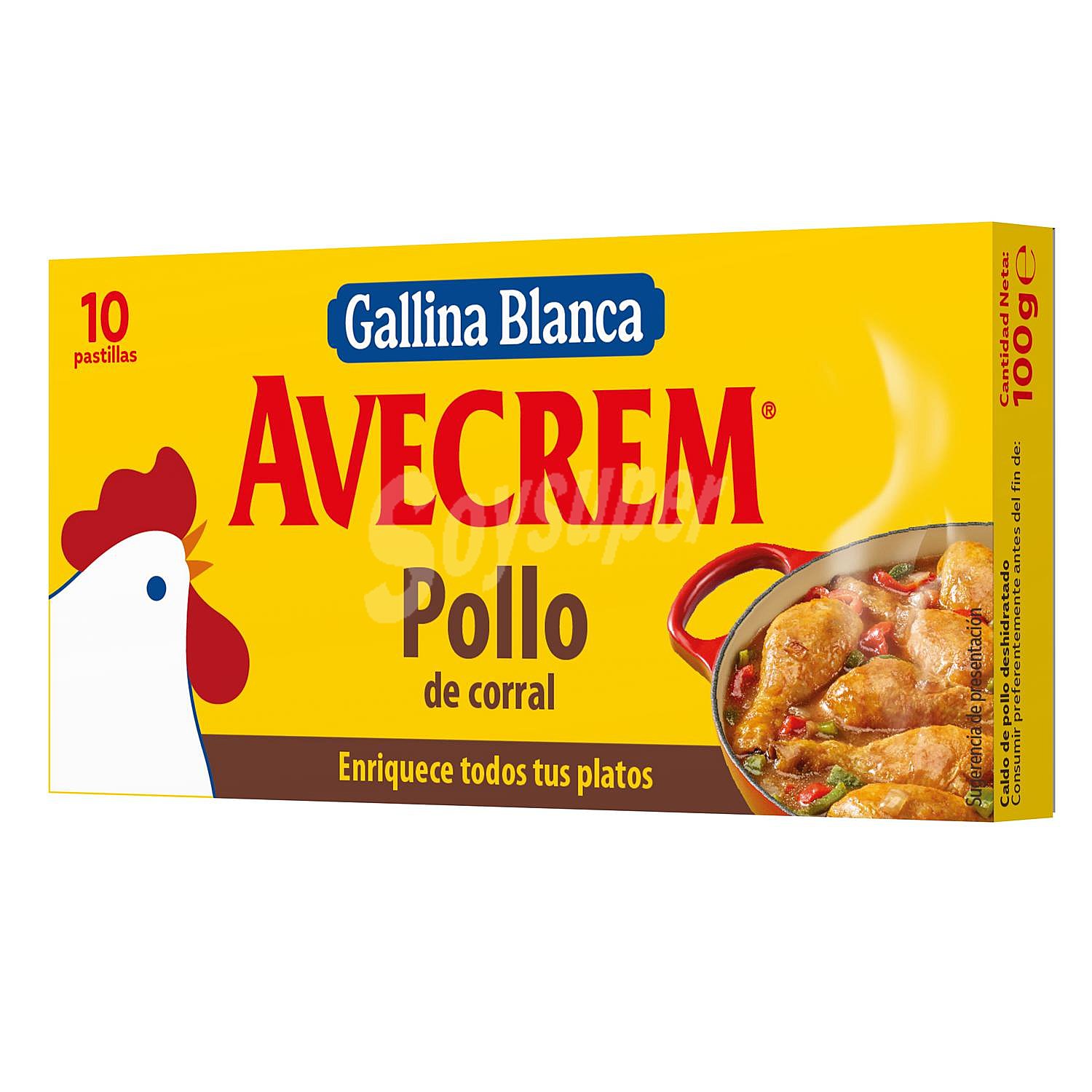 Caldo de pollo Avecrem Gallina Blanca sin gluten