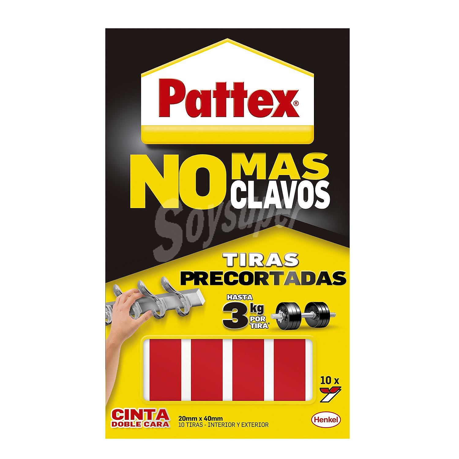 Cinta Doble Cara Precortada No Mas Clavos Pattex