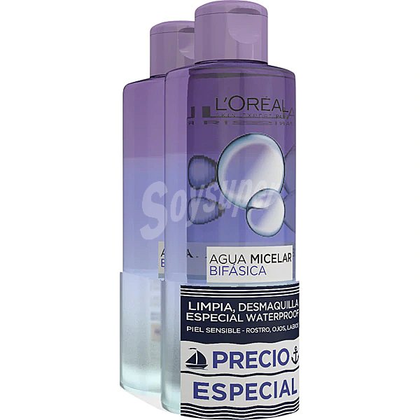 Agua Micelar desmaquillante suave ojos y labios especial maquillaje waterproof