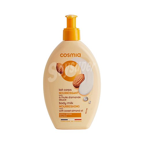 Cosmia Body milk con aceite de almendra dulce, para pieles secas o muy secas cosmia