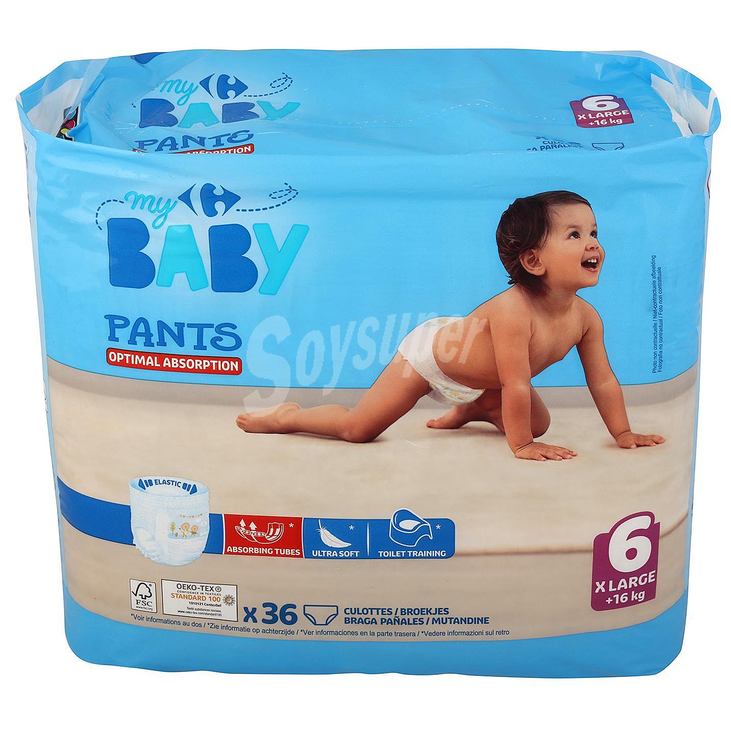 Pants optima adsorption My Carrefour Baby T6 (+ ) 36 ud