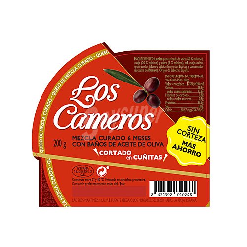 LOS cameros Queso mezcla curado en cuñitas LOS cameros